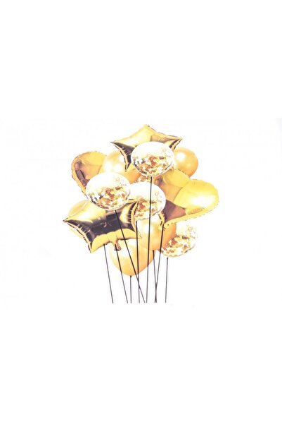 OEM Balloons With Confetti 14/ Top Bottom Set Pink