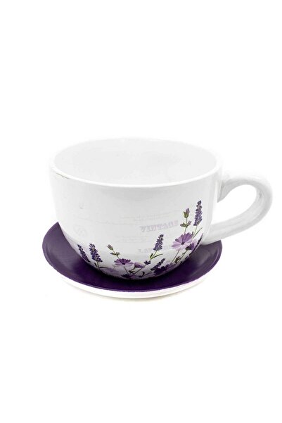 OEM Ghiveci Din Ceramica In Forma De Ceasca Cu Farfurie