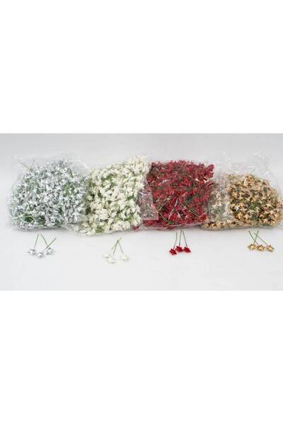 OEM Ornament Plastic 100/set Stelute 4cm Argintiu