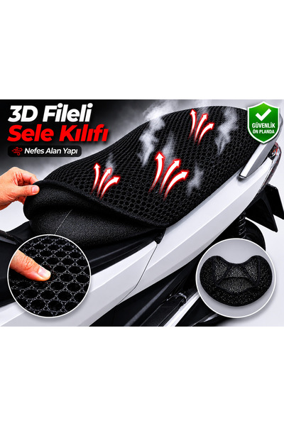 Vi Caro Husa scaun motocicletei Mondial 150 HS Husa scaun cu plasa 3D Protect...
