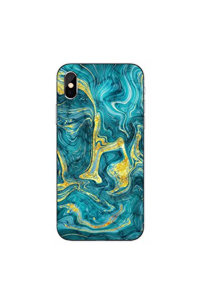 OEM Husa compatibila cu Apple iPhone XS Silicon Gel Tpu Model Abstract Gemsto...