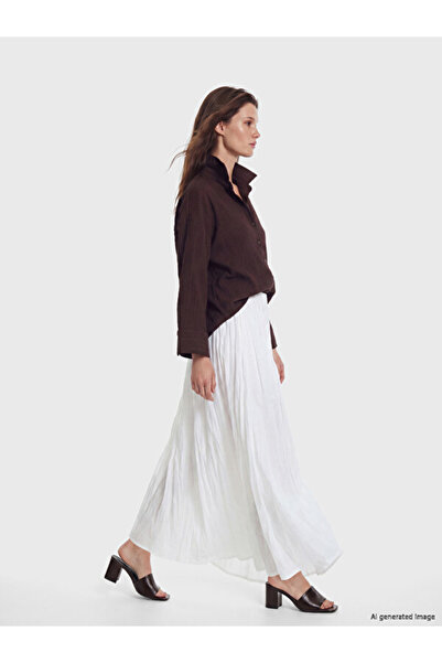 LC Waikiki Rmz Gi̇yi̇m Farkiyla Zippered Waist Drawstring Skirt