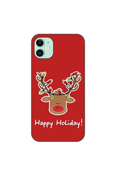OEM Husa compatibila cu Apple iPhone 11 Silicon Gel Tpu Model Craciun Ren Hap...