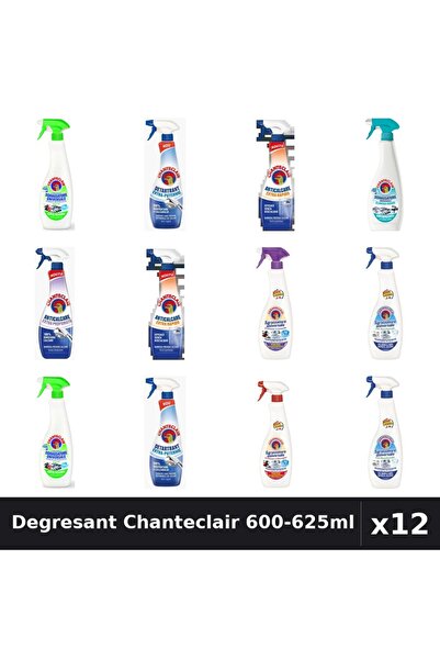 Chanteclair Set 12 Degresant Universal 600-625ml - 8 Arome, Bicarbonat, Lavanda