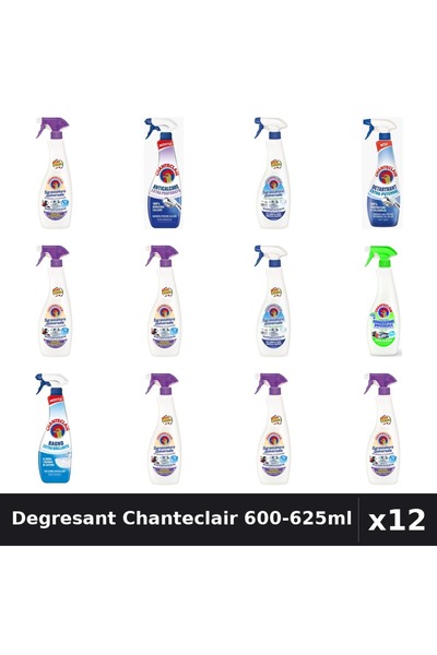 Chanteclair Set 12 Degresant Universal 600-625ml - Mosc, Lavanda, Lămâie, Bic...