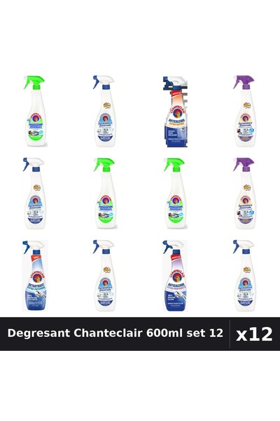 Chanteclair Set 12 Degresant Universal 600-625ml - Bicarbonat, Lămâie, Lavand...