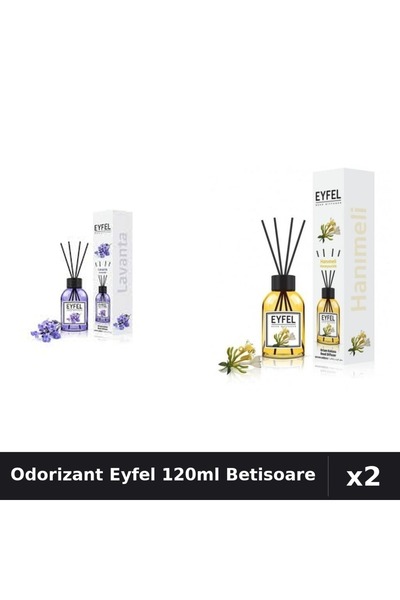 Eyfel Set 2 Odorizant Camera Betisoare 120ml - Lavanda, Mâna Maicii Domnului