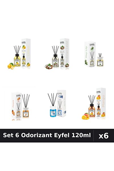 Eyfel Set 6 Odorizante Camera Betisoare, Cool Water, Lacramioare, Lamaie, Man...