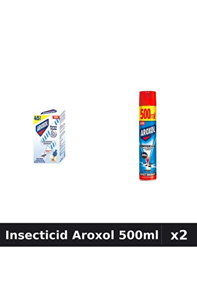 Aroxol Set 2 Insecticid - Aparat Electric & Spray 500ml - Anti Insecte Casa