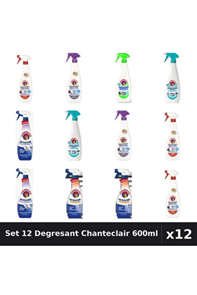 Chanteclair Set 12 Degresant Universal 600ml - Anti-Miros, Extra Parfumat, Ex...