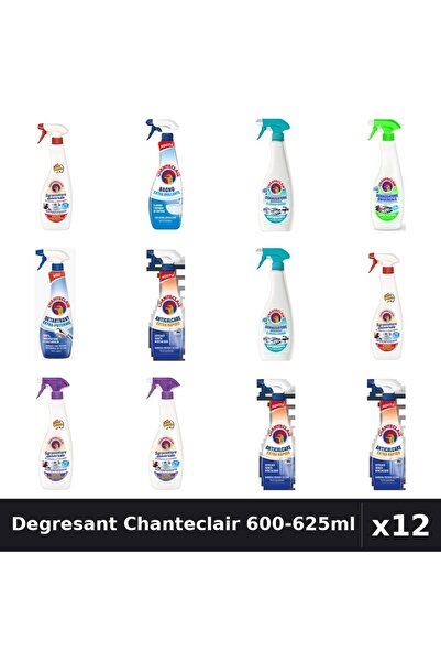Chanteclair Set 12 Degresant Universal 600-625ml - 7 Arome, Anticalcar, Detar...