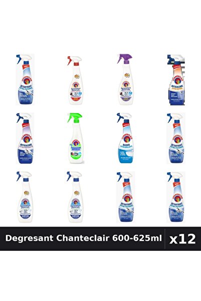 Chanteclair Set 12 Degresant Universal 600-625ml - 8 Arome Asortate - Curaten...