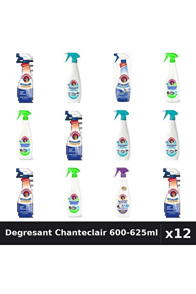 Chanteclair Set 12 Degresant Universal 600-625ml - Anti-Miros, Lămaie, Lavandă