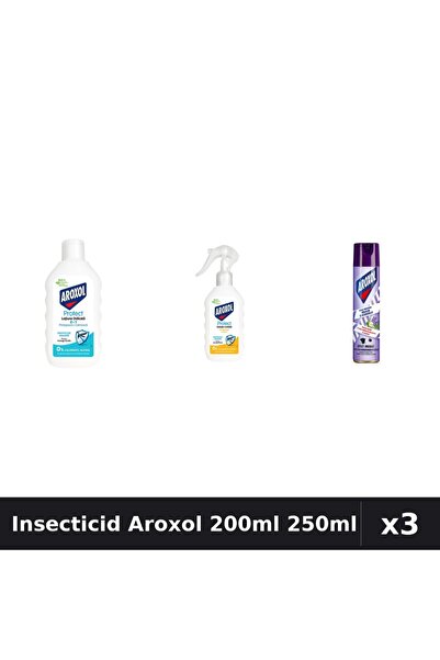 Aroxol Set 3 Insecticid 200ml-250ml - Loțiune Repelent, Spray Insecticid - Pr...