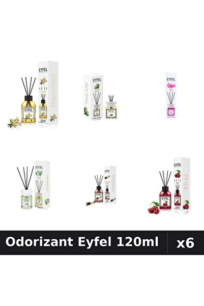 Eyfel Set 6 Odorizante Camera Betisoare - 6 Arome Asortate, 120ml Parfum