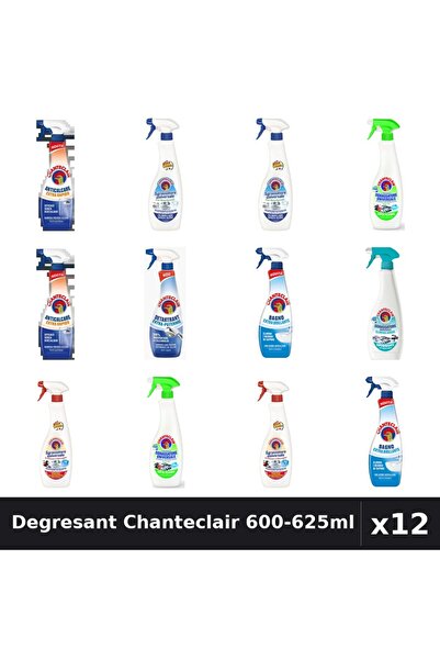 Chanteclair Set 12 Degresant Universal 600-625ml - 7 Arome, Anticalcar, Detar...