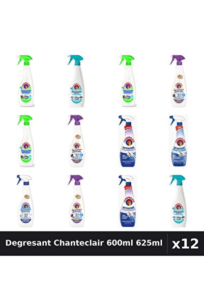 Chanteclair Set 12 Degresant Universal 600ml-625ml - Lămâie, Lavandă, Bicarbonat