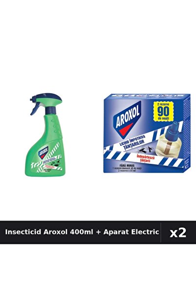 Aroxol Set 2 Insecticid - Spray 400ml + Aparat Electric 45 Nopti - Protectie ...