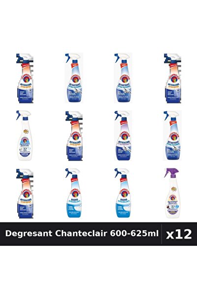 Chanteclair Set 12 Degresant Universal 600-625ml - Bicarbonat, Lavanda, Antic...
