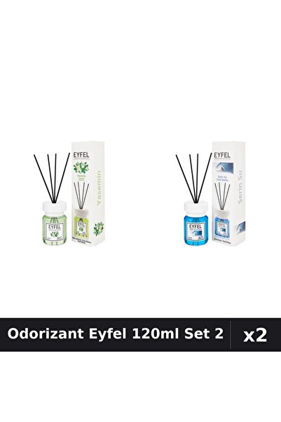 Eyfel Set 2 Odorizant Camera Betisoare 120ml - Iasomie, Cool Water