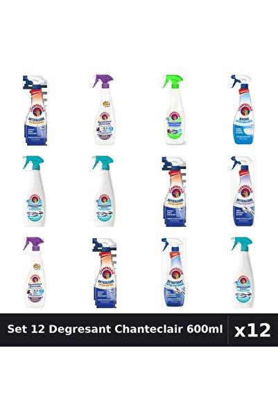 Chanteclair Set 12 Degresant Universal 600ml - Anti-Miros, Extra Parfumat, Ex...