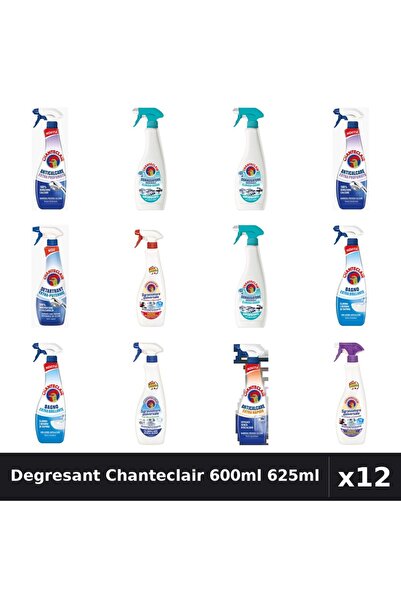 Chanteclair Pack 12 Degresant Universal 600ml 625ml - 8 Arome, Anticalcar, De...