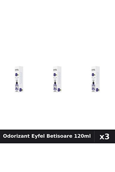 Eyfel Set 3 Odorizant Camera Betisoare 120ml - Zambile, Parfum Intens Casă