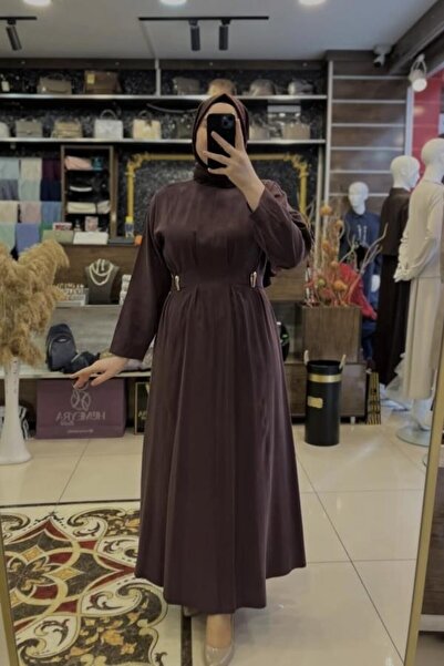 HÜMEYRA BUTİK Side Belt Buckle Detailed Dress