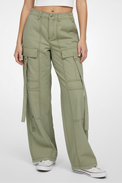 Don't Call Me Jennyfer Women Regular Fit Solid Cargo Pants, Light Olive
