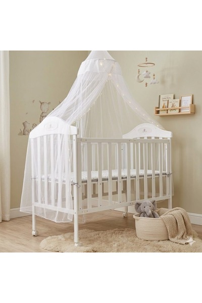 Cute Baby سرير اطفال حديد فاخر من عمر الولاده حتى 4 سنوات قابل للطي 60X120