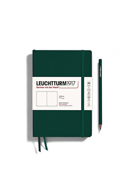 Leuchtturm Caiet A5 cu copertă flexibilă din vellum, verde pădure