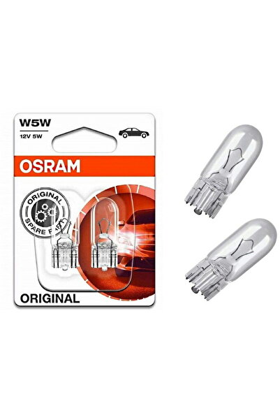Osram Set 2 becuri W5W 12V/5W, fara soclu, blister
