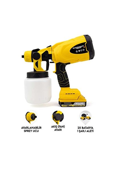 STAHLKRAFT STH 5310 S 21V Profesyonel Elektrikli Akülü Sprey Boya ve Zirai İl...
