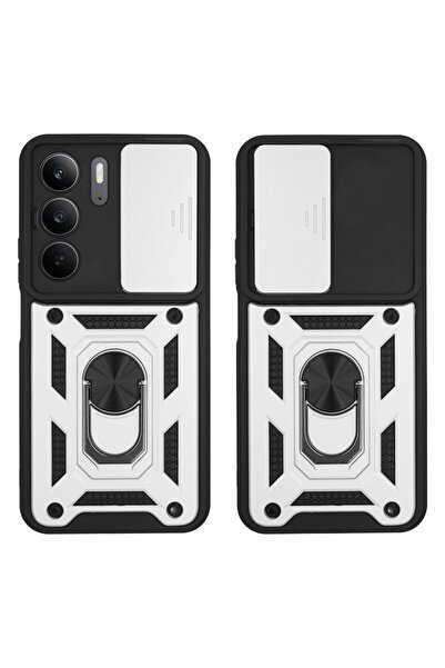 Sonique Θήκη Ring Armor CamPro Realme C75 4G Ασημί
