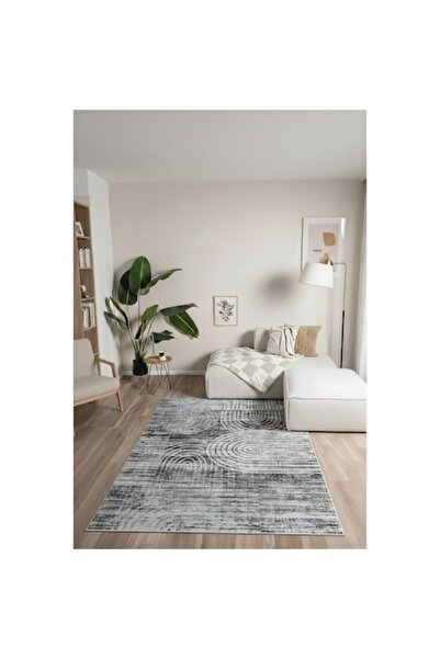 OEM Modern Anti-slip Grey Washable Carpet, 160x230cm, for Living Room, Bedroo...