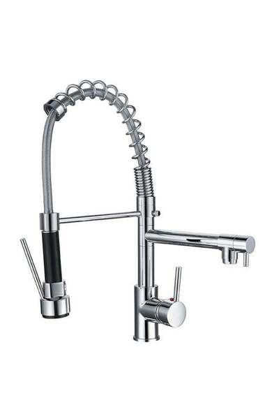 Arabest 360-Degree Rotatable Kitchen Faucet, High Arch Spring Faucet with Cer...