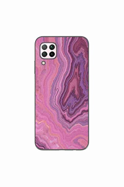 OEM Θήκη συμβατή με Huawei P40 Lite από σιλικόνη gel TPU με σχέδιο ροζ μαρμάρ...