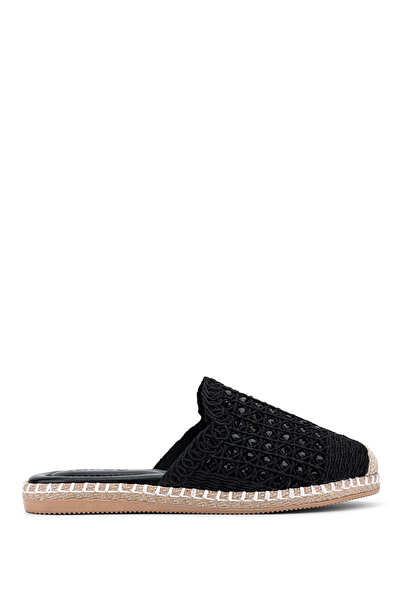 Tamer Tanca Women's Faux Leather/Textile Black Flat Slippers