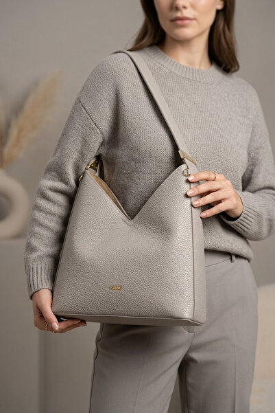 Ayakkabı Fuarı Elit Vsn3134C Women's Shoulder Bag Beige