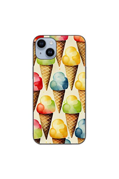 OEM Калъф, съвместим с Apple iPhone 14 Plus, силиконов гел TPU модел с десен ...