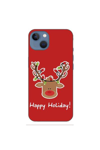 OEM Husa compatibila cu Apple iPhone 13 Silicon Gel Tpu Model Craciun Ren Hap...