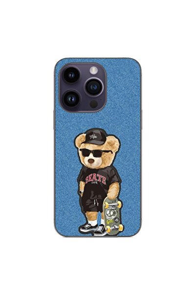 OEM Husa compatibila cu Apple iPhone 14 Pro Silicon Gel Tpu Model Bear Skate ...