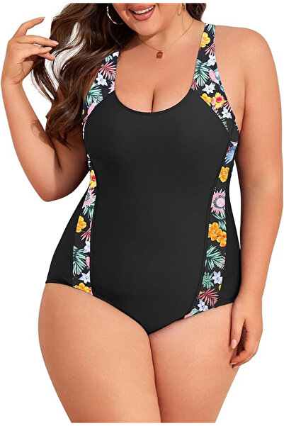 OEM Black one-piece swimsuit for women, elastic, quick-drying, tummy control,...