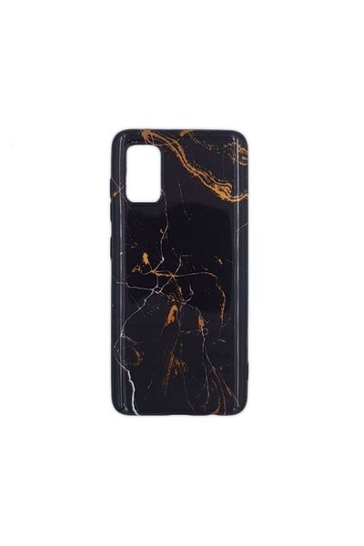 OEM Θήκη Marble Silicon Samsung Galaxy A41 Black / Gold