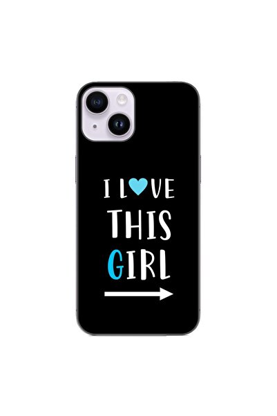 OEM Husa compatibila cu Apple iPhone 14 Silicon Gel Tpu Model Cupluri I love ...
