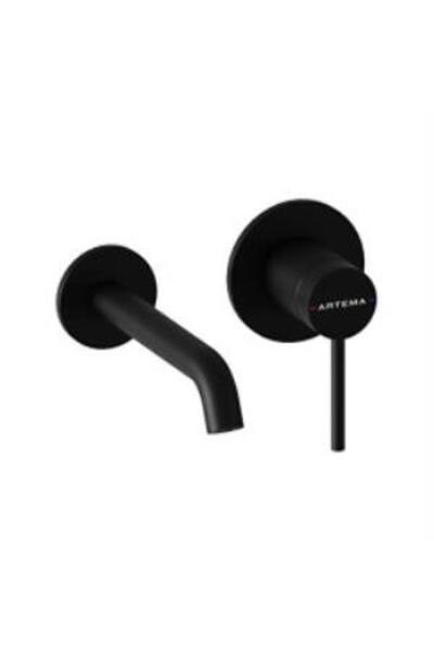 Artema Minimax Round A4353736 Ankastre Lavabo Bataryası Kısa, Mat Siyah