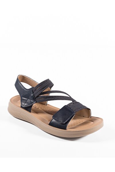 ALOGO Women's Blue Sandals Made of Jion Ecological Leather