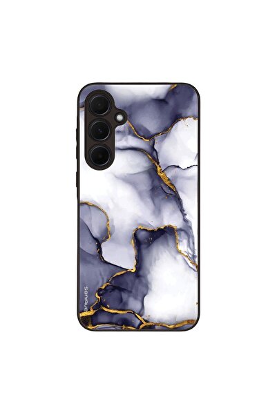 Sonique Θήκη Marble Series για Samsung Galaxy A35 5G Μωβ Γκρι
