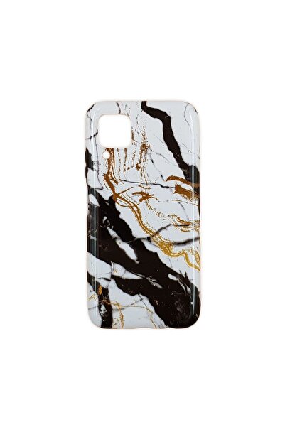 OEM Θήκη Marble Silicon Huawei P40 Lite Black / White