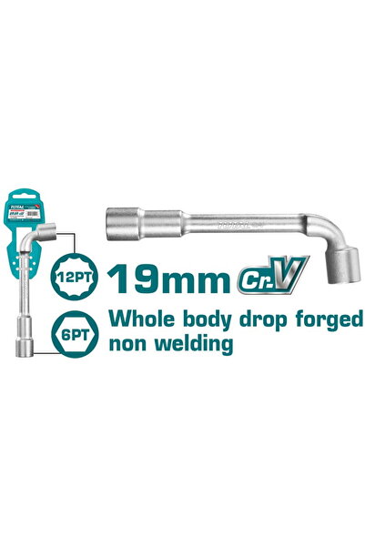 TOTAL - Cheie tubulara tip L - 19mm (INDUSTRIAL)